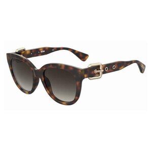 New MOSCHINO Havana Square MOS 143/S 05LHA Sunglasses Women